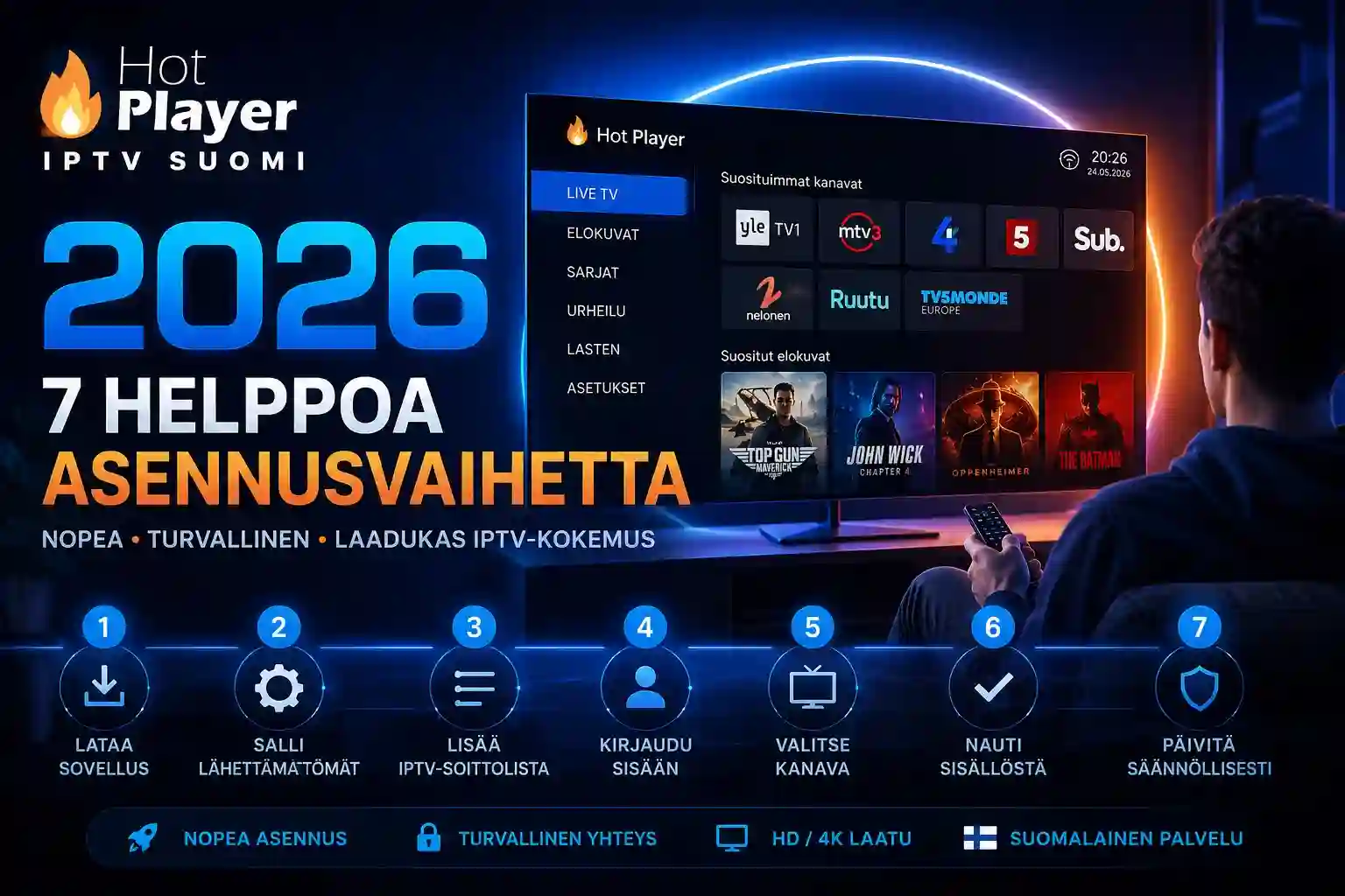 hot player iptv suomi – helppo asennus ja käyttöopas suomalaisessa olohuoneessa