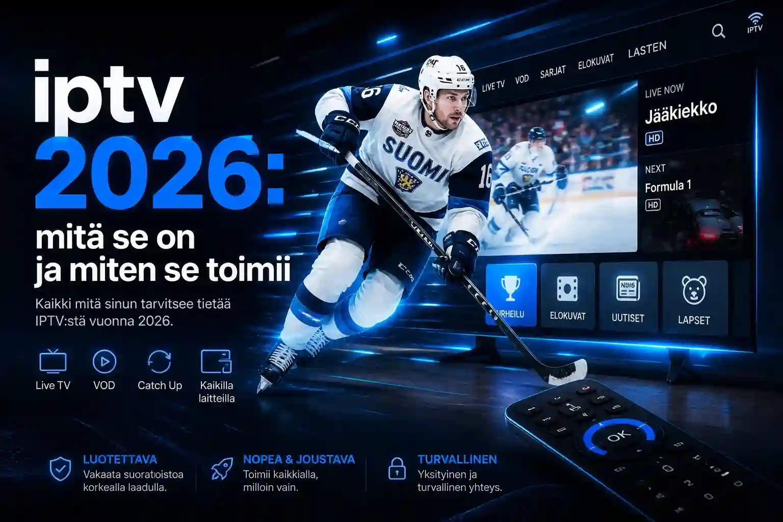 iptv 2026 – mitä se on ja miten se toimii käytännössä Suomessa live-TV:n, urheilun ja VOD-sisällön kautta