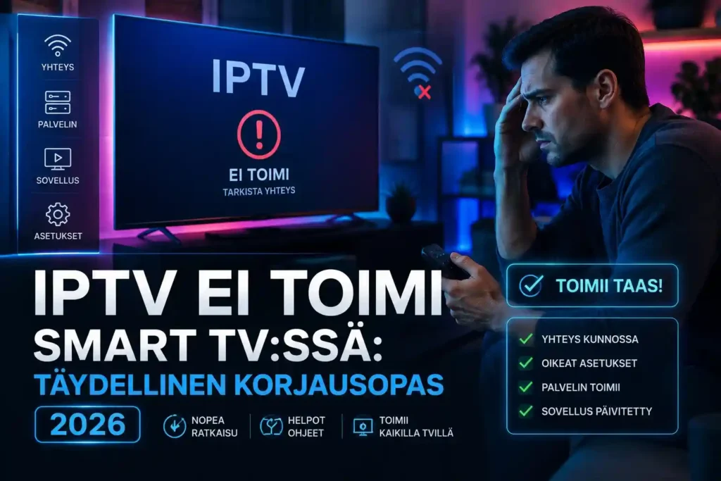 iptv ei toimi smart tv:ssä – täydellinen korjausopas suomalaisessa olohuoneessa