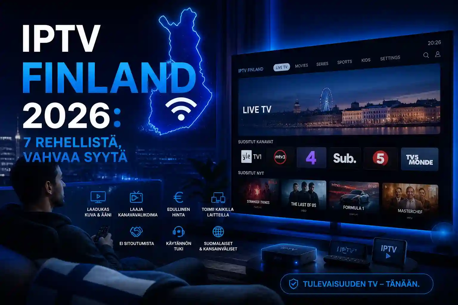 iptv finland 2026 – 7 rehellistä syytä valita IPTV-palvelu suomalaisille katsojille