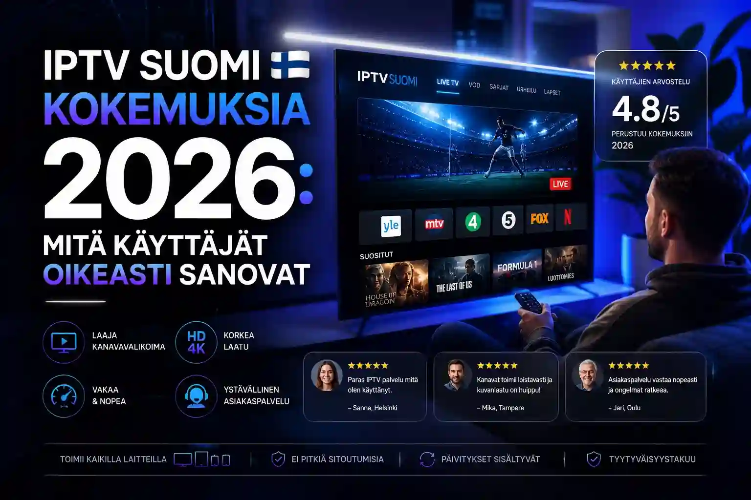 iptv suomi kokemuksia – mitä käyttäjät oikeasti sanovat suomalaisessa olohuoneessa