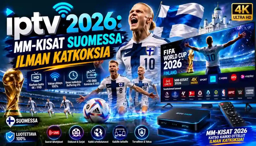 iptv mm-kisat 2026 – jalkapallon MM-kisojen katselu Suomessa modernissa olohuoneessa