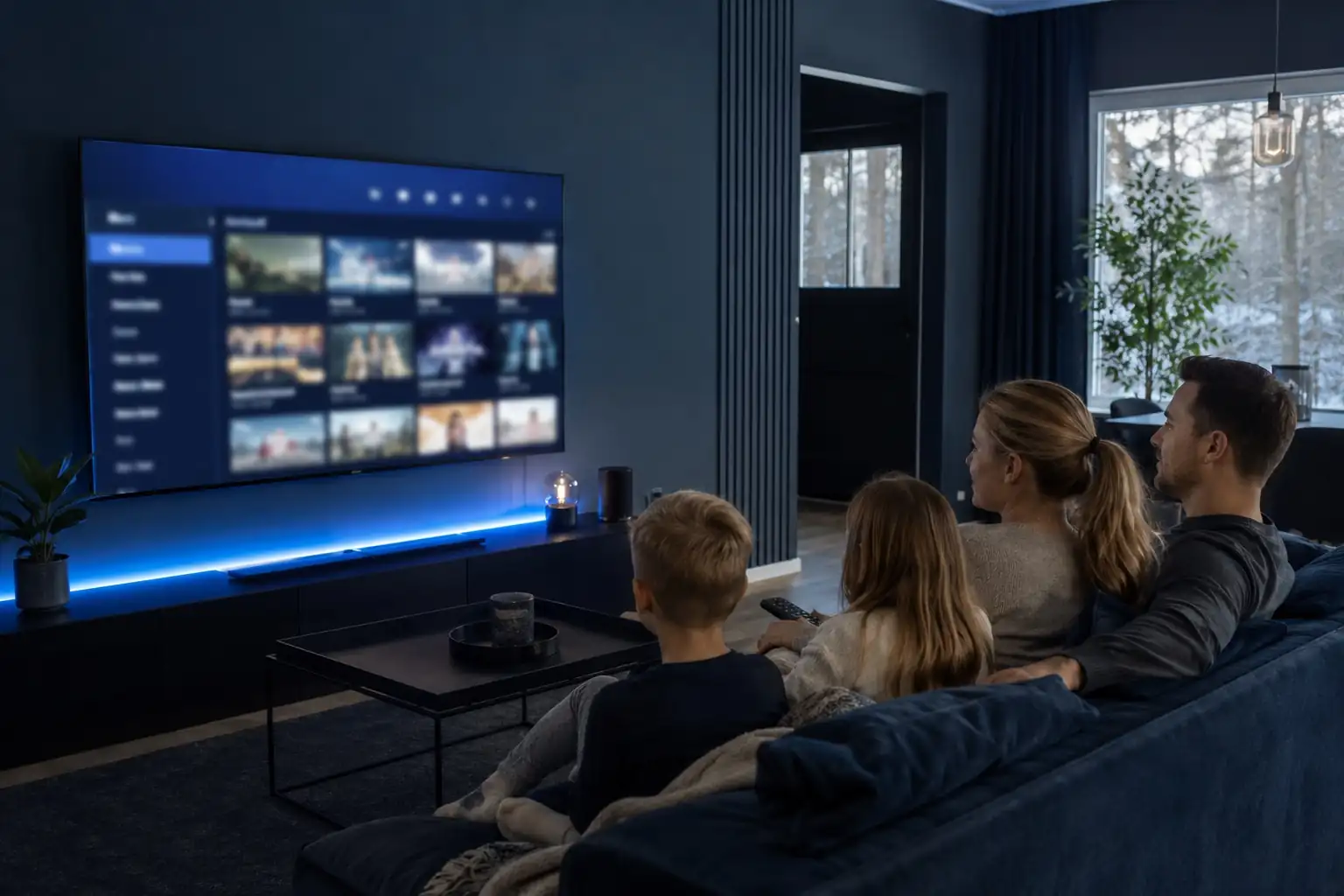 IPTV Suomi kotikäytössä modernissa suomalaisessa olohuoneessa