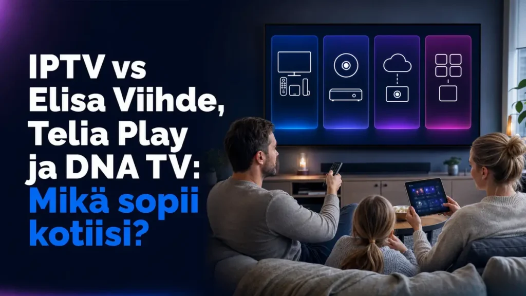 IPTV vs Elisa Viihde, Telia Play ja DNA TV: Mikä sopii kotiisi?