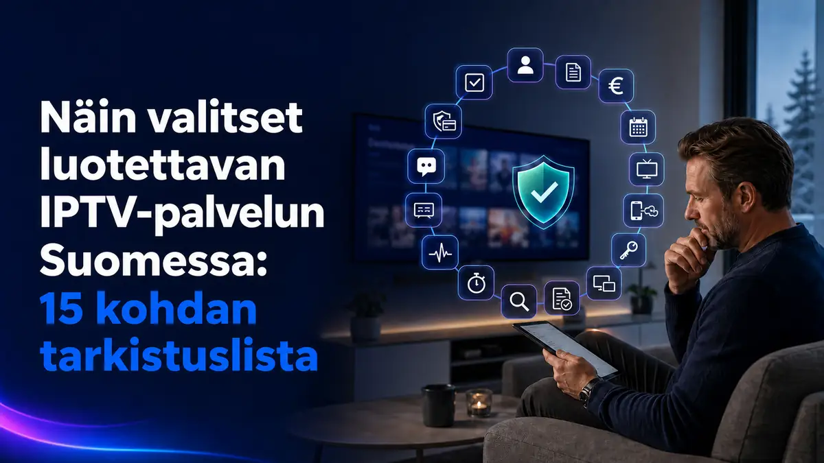 Näin valitset luotettavan IPTV-palvelun Suomessa: 15 kohdan tarkistuslista