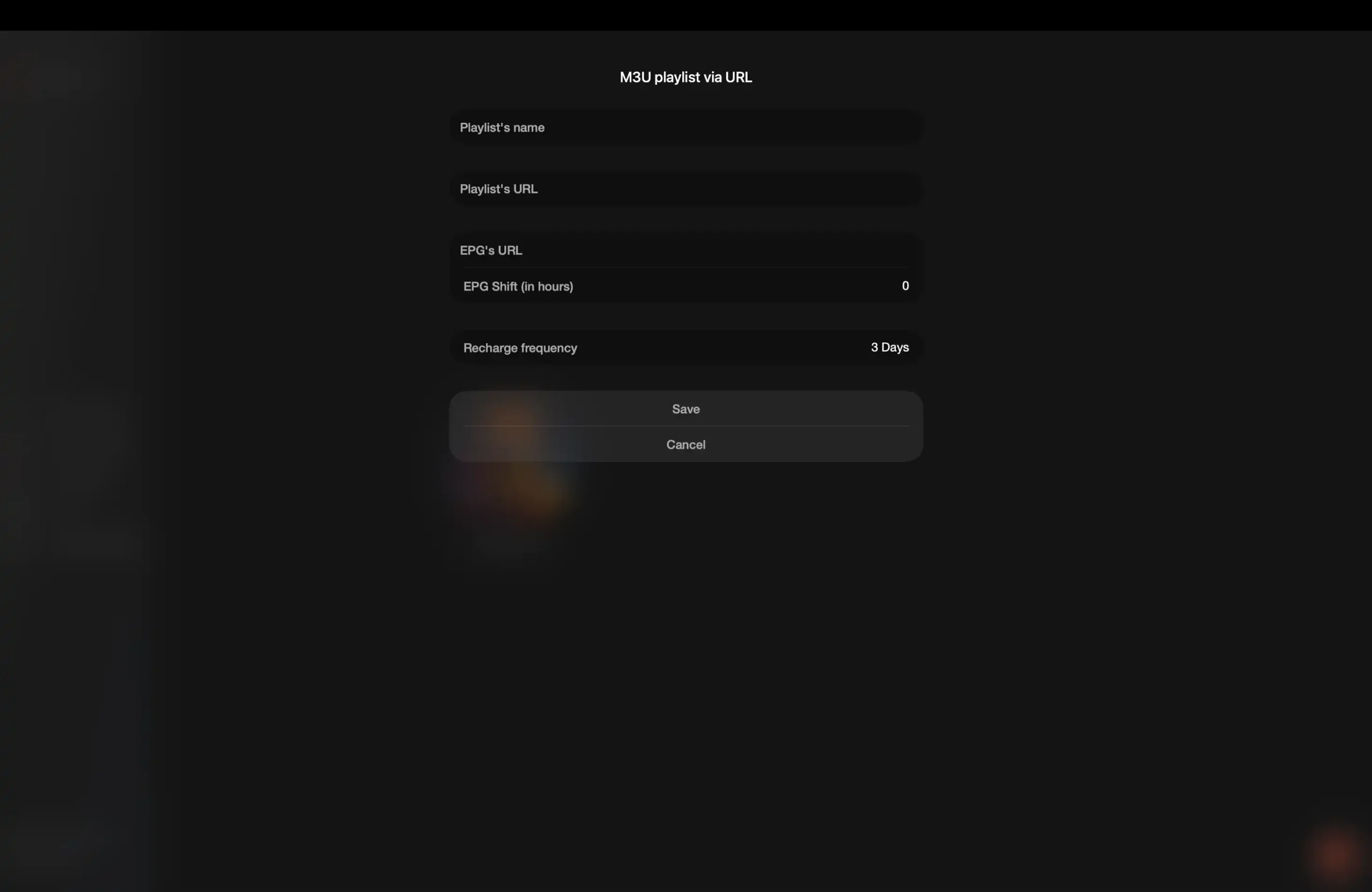 iptvx xtream api kirjautumistietojen syöttäminen