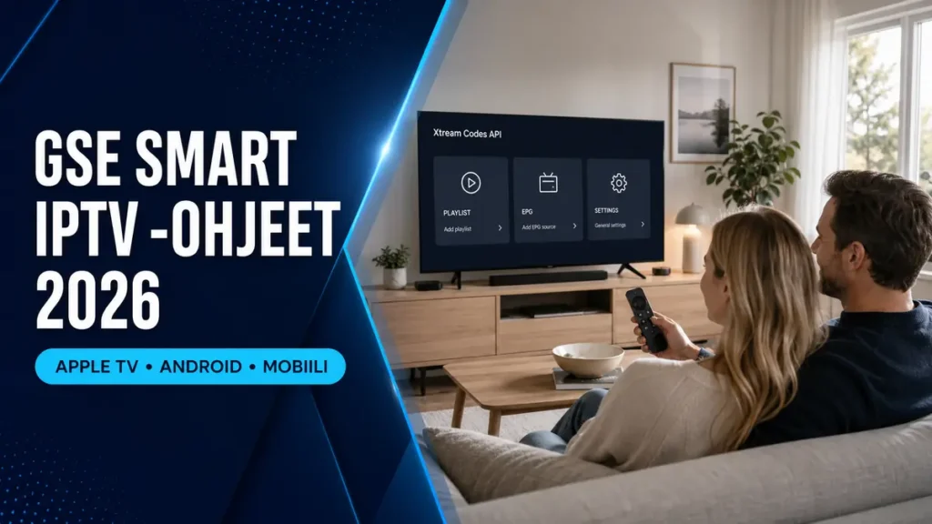 GSE Smart IPTV -ohjeet 2026 Androidille ja Apple-laitteille