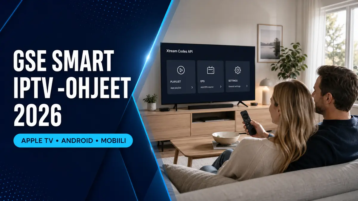 GSE Smart IPTV -ohjeet 2026 Androidille ja Apple-laitteille