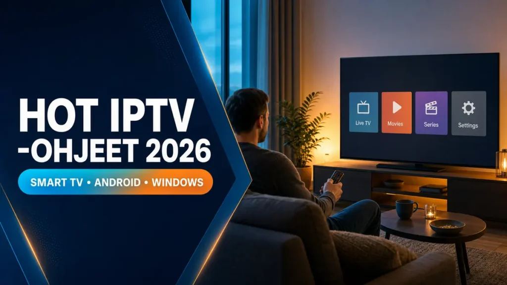 HOT IPTV -ohjeet 2026 Smart TV:lle, Androidille ja Windowsille