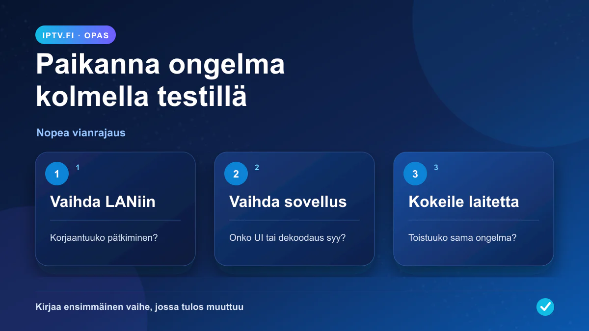 hyvät ja huonot IPTV-kokemukset: IPTV-ongelman kolmen testin vianrajaus