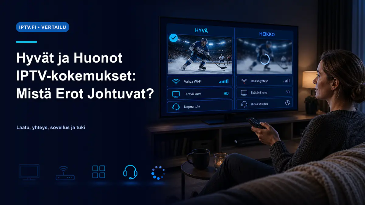 Hyvät ja huonot IPTV-kokemukset vertailussa