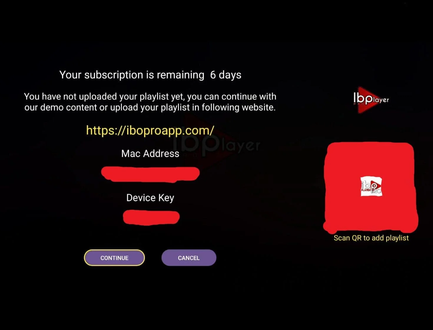 ibo player käyttöoikeuden hyväksyminen Android TV:llä