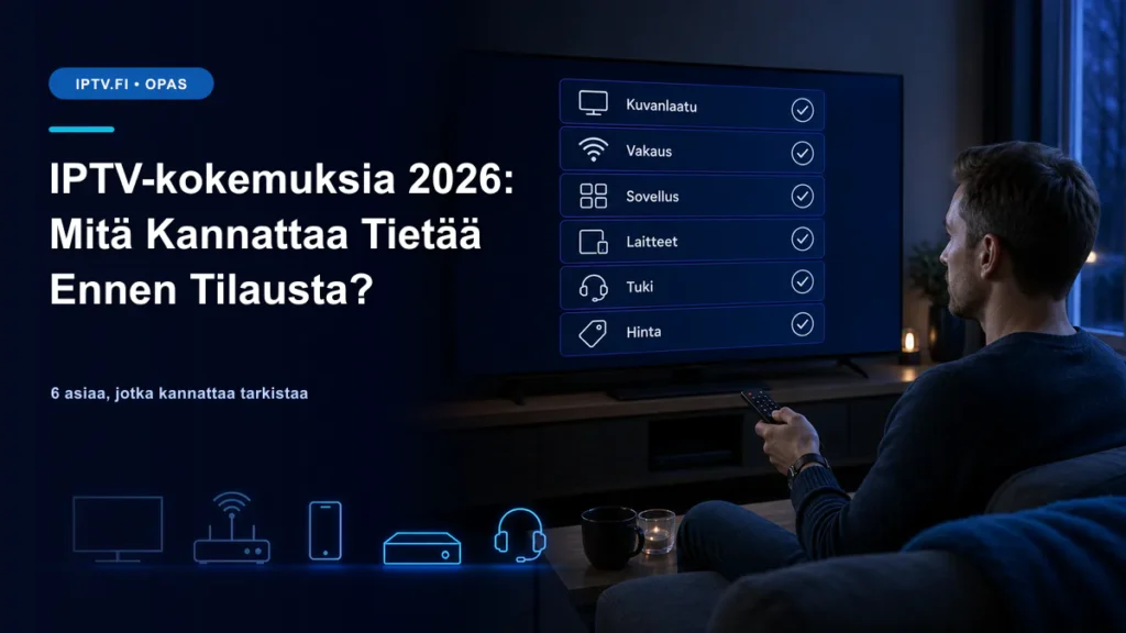 IPTV-kokemuksia 2026 ennen tilausta – kuusi tarkistettavaa asiaa