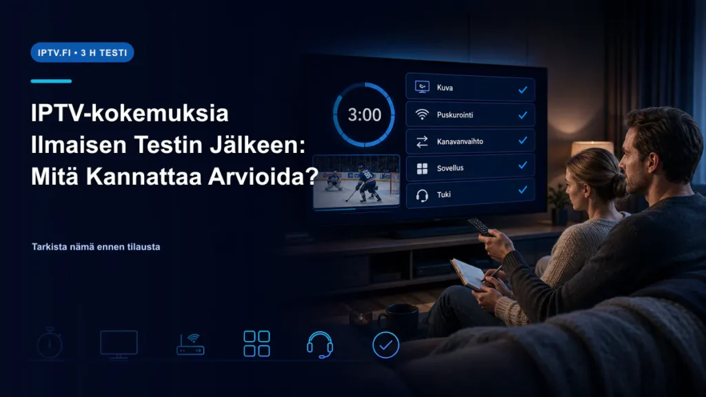 IPTV-kokemuksia ilmaisen testin jälkeen – arviointilista