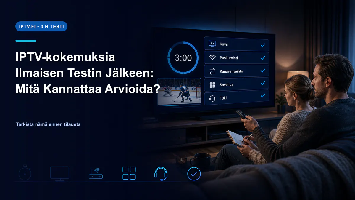 IPTV-kokemuksia ilmaisen testin jälkeen – arviointilista