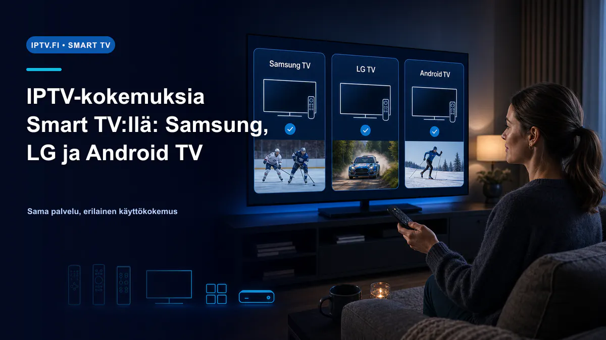 IPTV-kokemuksia Smart TV:llä Samsung LG ja Android TV