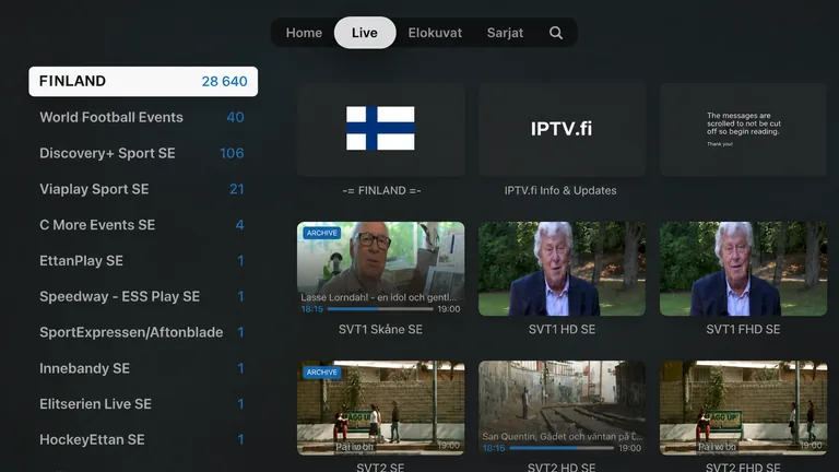 Perfect IPTV vaihe 3: IPTV.fi-lista ja suuri esimerkkivalikoima