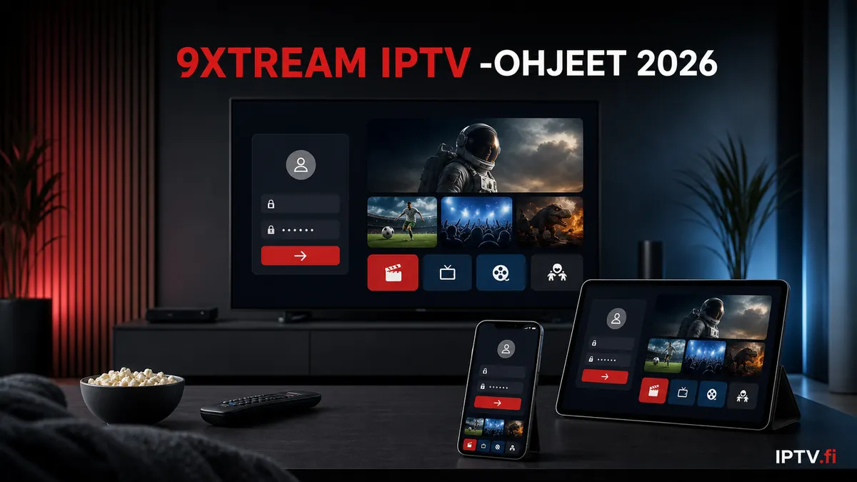 9Xtream IPTV -ohjeet 2026 Androidille, Fire TV:lle ja Smart TV:lle
