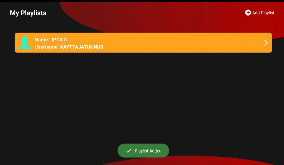 9Xtream IPTV vaihe 2: turvallinen IPTV.fi ja KAYTTAJATUNNUS