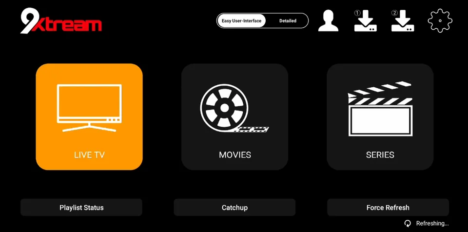 9Xtream IPTV vaihe 3: Live TV, Movies ja Series -kategoriat