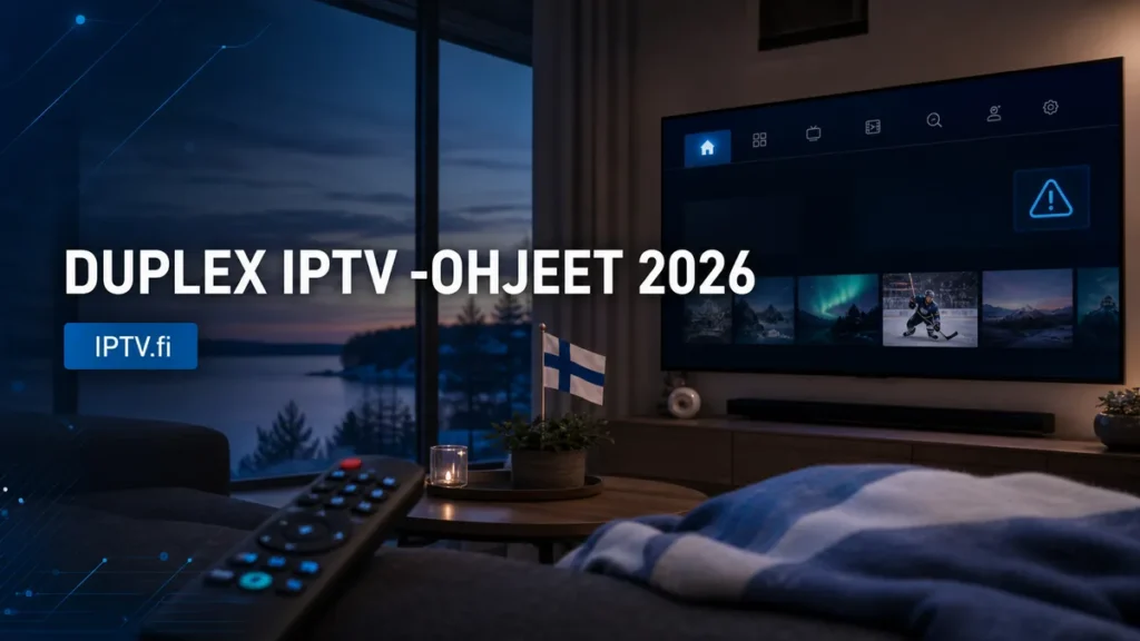 Duplex IPTV -ohjeet 2026 jo asennetulle DuplexPlay-sovellukselle
