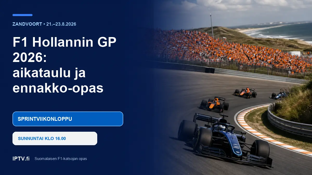 F1 Hollannin GP 2026 Zandvoortin aikataulu ja ennakko
