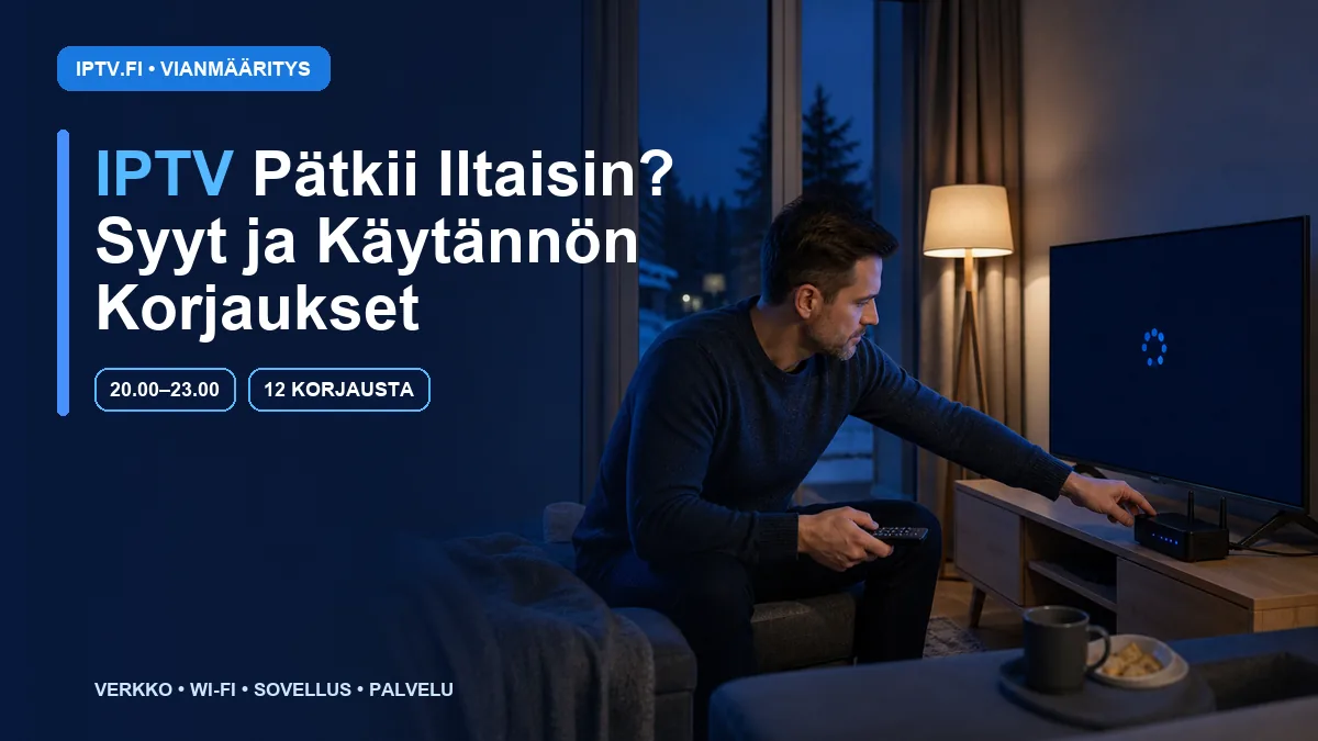 IPTV pätkii iltaisin – reitittimen ja television käytännön korjaukset