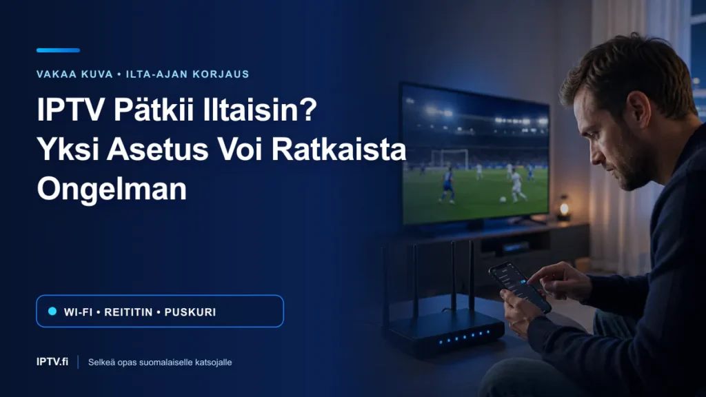 IPTV pätkii iltaisin – käyttäjä säätää reitittimen yhteysasetusta