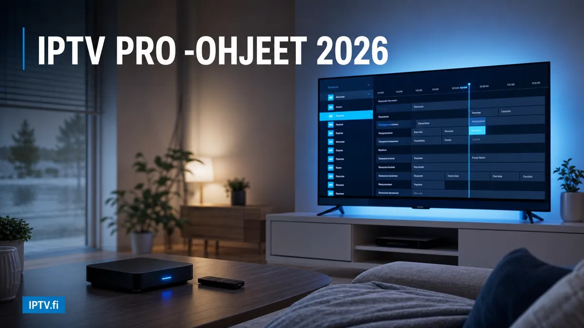 IPTV Pro -ohjeet 2026 Android TV:lle ja Android-boksille