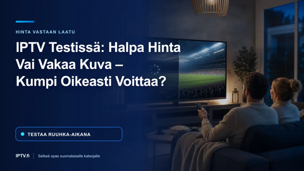 IPTV testissä – puskuroiva ja vakaa televisiokuva rinnakkain
