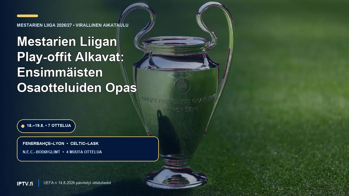 Mestarien Liigan play-offit – ensimmäisten osaotteluiden opas ja virallinen UEFA-pokaali