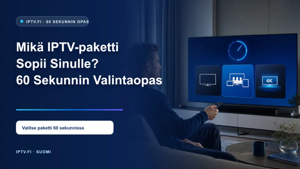 Mikä IPTV-paketti sopii sinulle – 60 sekunnin valintaopas
