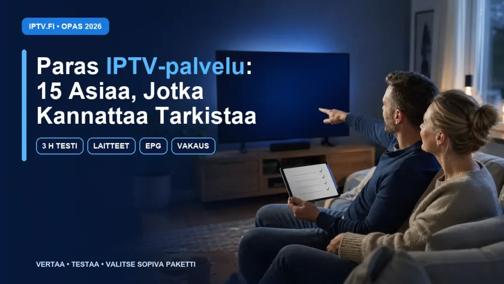 Paras IPTV-palvelu – 15 asiaa tarkistettavana suomalaisessa kodissa