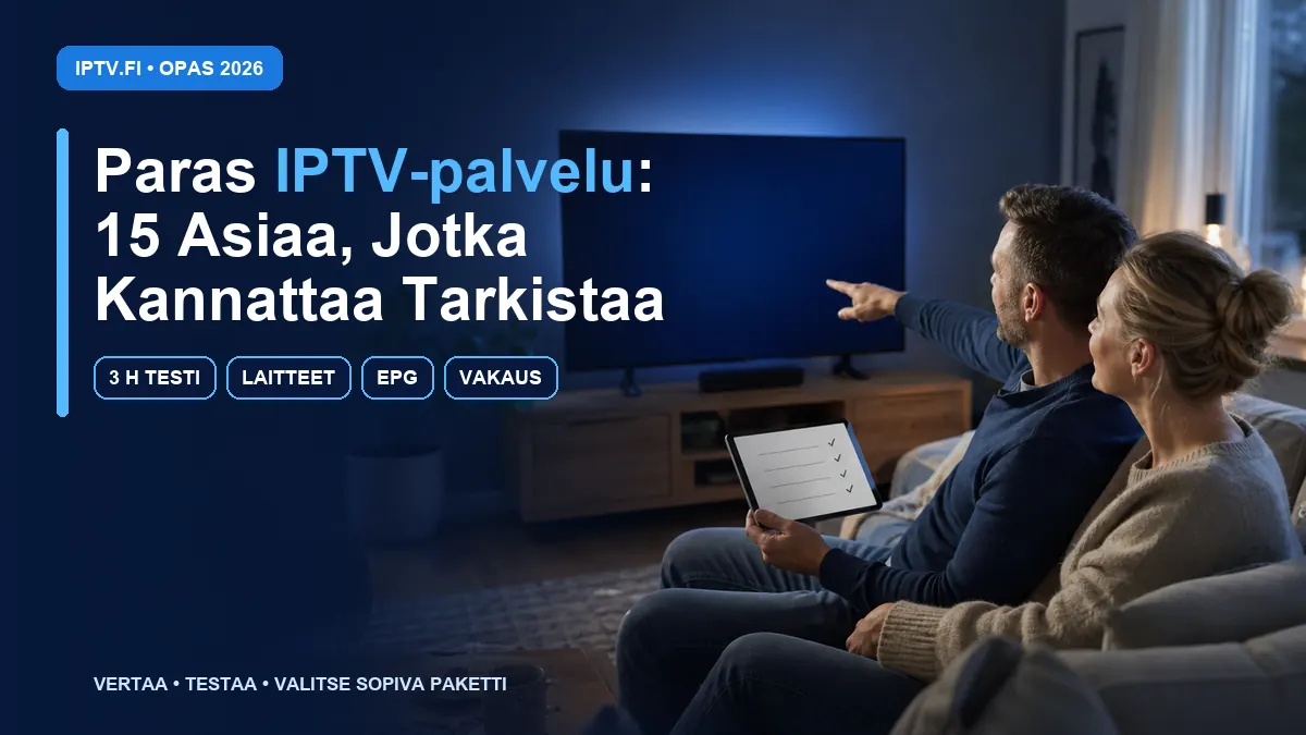 Paras IPTV-palvelu – 15 asiaa tarkistettavana suomalaisessa kodissa
