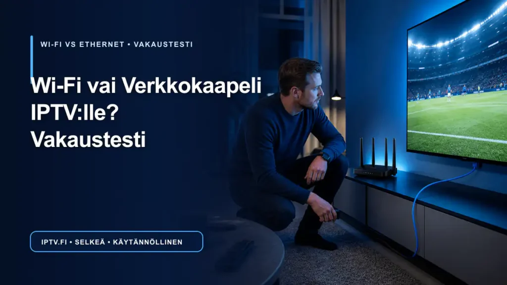 Wi-Fi vai verkkokaapeli IPTV:lle vakaustesti Smart TV:llä
