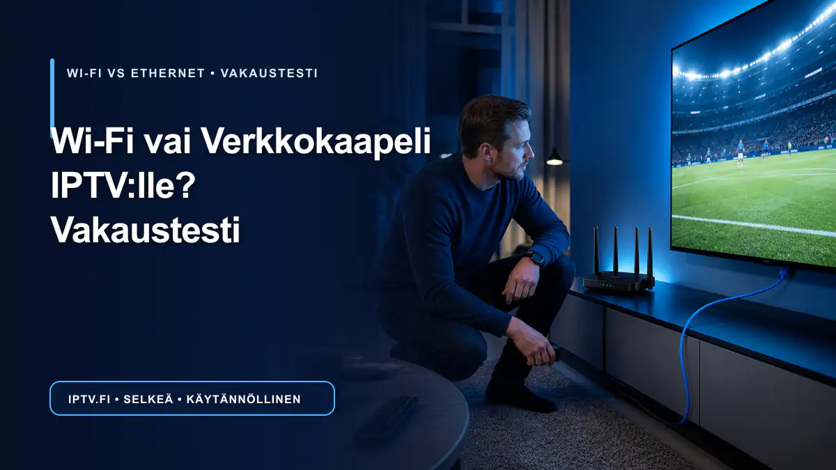 Wi-Fi vai verkkokaapeli IPTV:lle vakaustesti