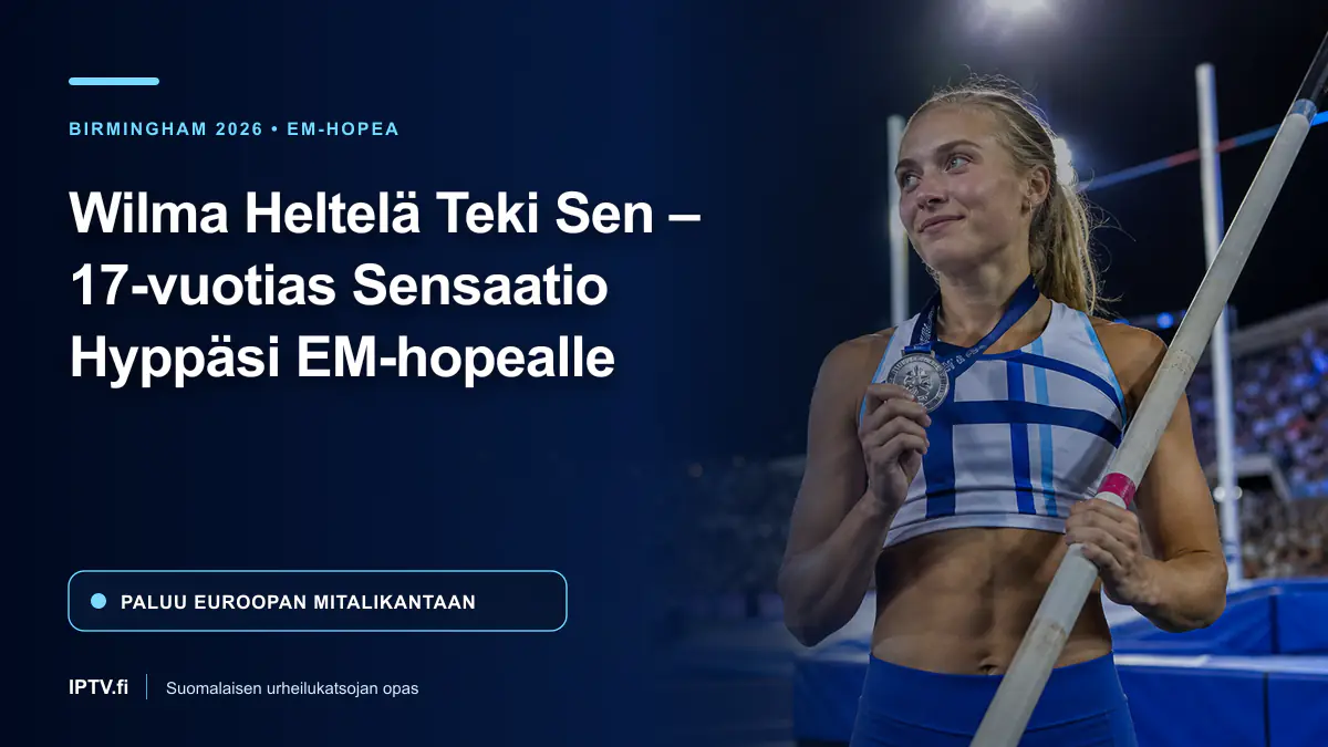 Wilma Heltelä EM-hopea Birminghamin seiväsfinaalissa