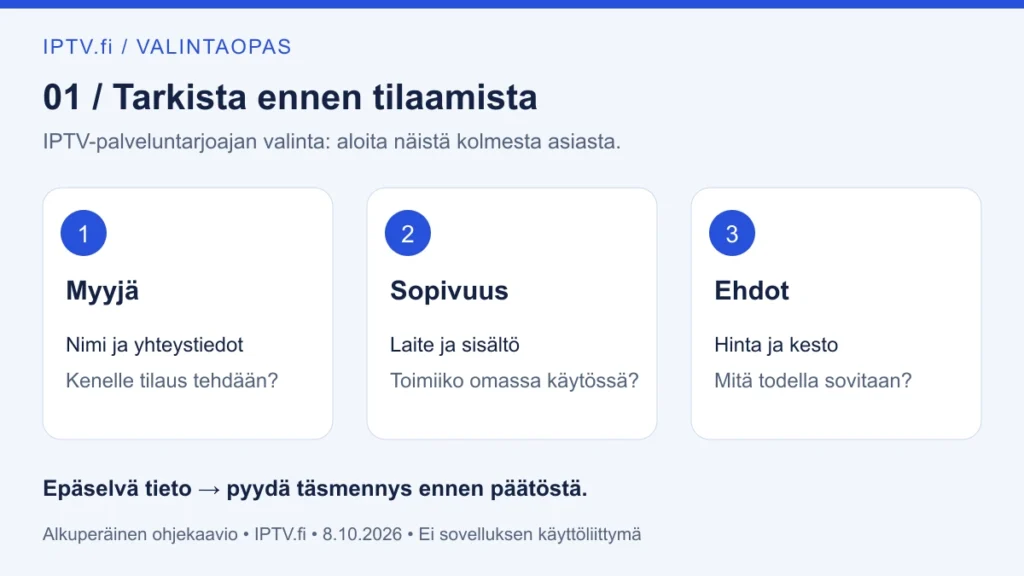 IPTV-palveluntarjoaja: selkeä 6 kohdan valintaopas