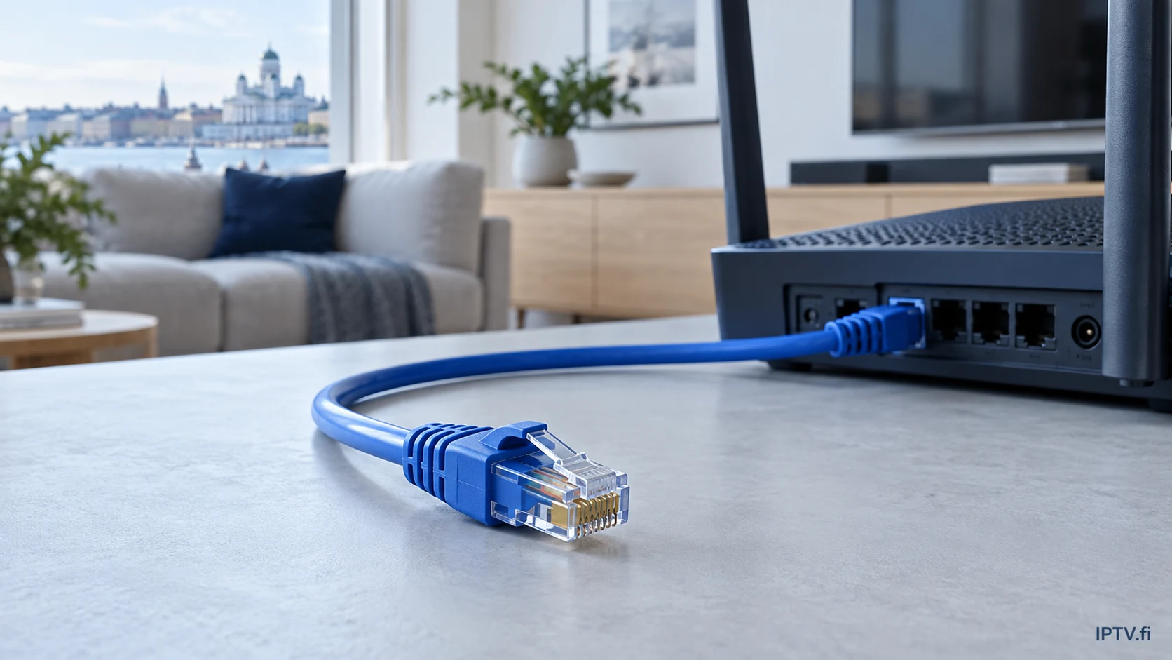 IPTV pätkii: Ethernet-kaapeli verkkoyhteyden vertailua varten